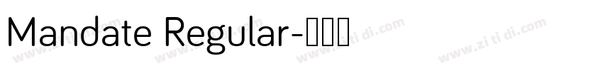 Mandate Regular字体转换